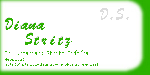 diana stritz business card